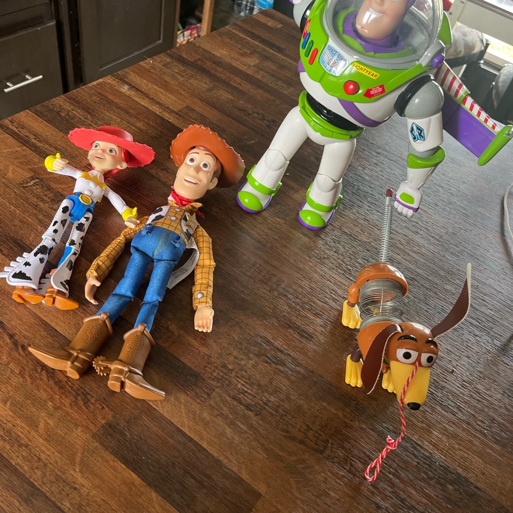 Toy Story Action Figures Set - Woody, Buzz Lightyear, Jessie, and Slinky Dog